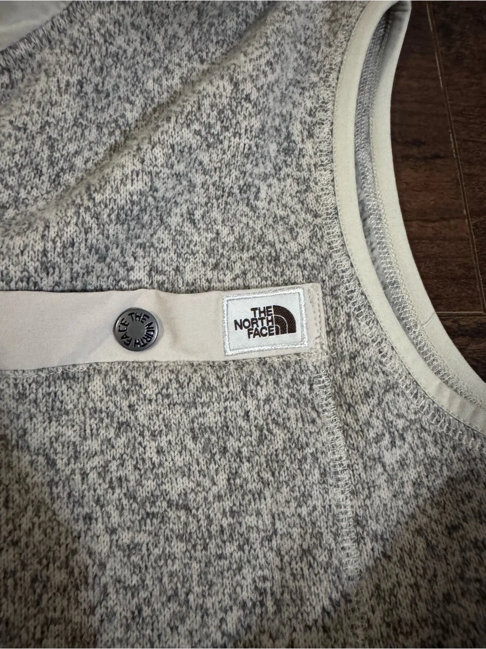 The North Face Men's Gordon Lyons Full-Zip Vest Medium Gray and Cream